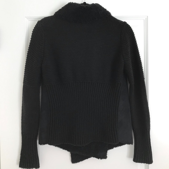 Joan Vass Drape Front Black Jacket-S - Picture 2 of 4